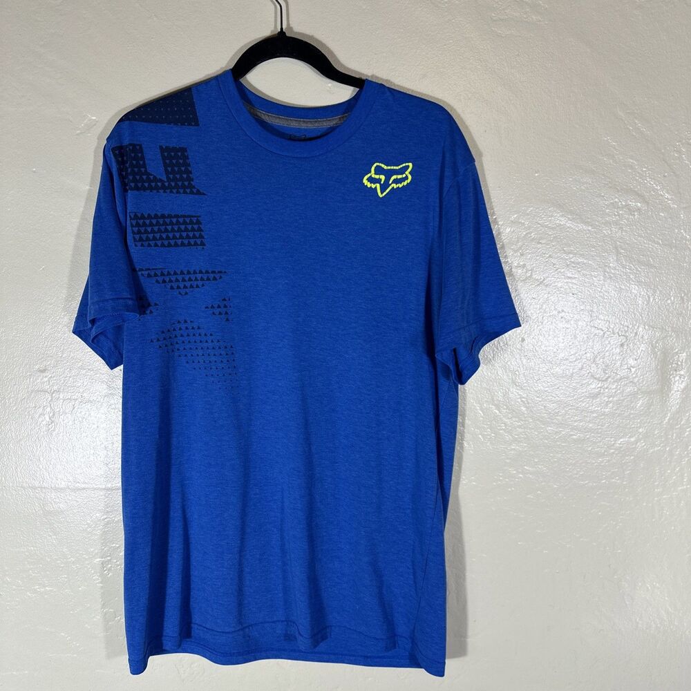 Fox Tech Blue T Shirt Men’s Short Sleeve Tee Performance Gear Mens L Large